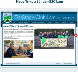 Neue Trikots für den ESC Lam